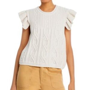 Aqua Ruffle Sweater Shirt